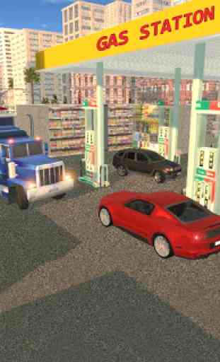 Gas Station Car: Big City Simulator 3