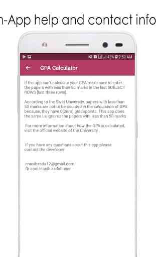 GPA Calculator - University of Swat 3