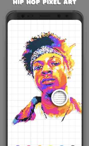 Hip Hop Pixel Coloring Book - Paint by Number 1