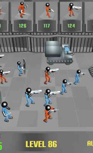 Stickman Prison Battle Simulator: Zombies 1