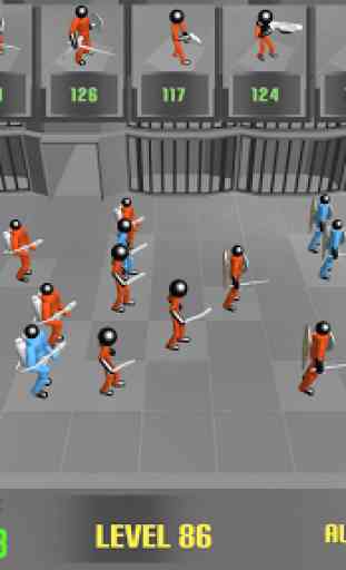Stickman Prison Battle Simulator: Zombies 4