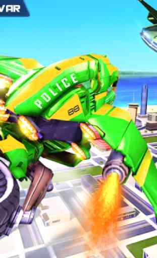 US Police Bike Robot: Flying Bike Shooting Games 1