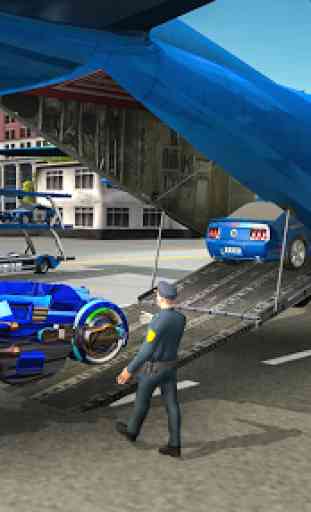 US Police Plane Robot Car Bike - Transporter Games 2