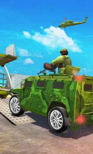 Army Car Transporter 2019 : Airplane Pilot Games 1