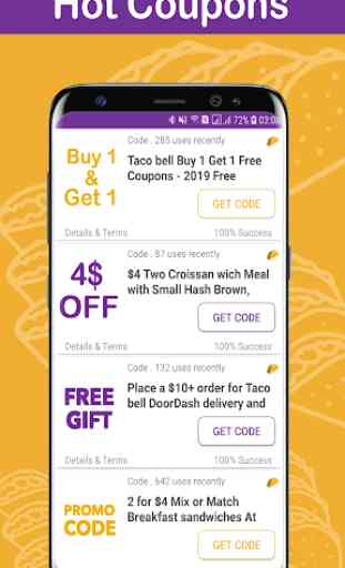 Coupons For Taco - Food Coupon, Discount Code 107% 2