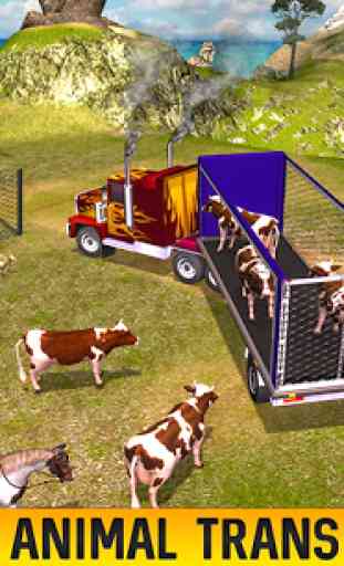 Farm Animal Transport Truck Driving Games: Offroad 2