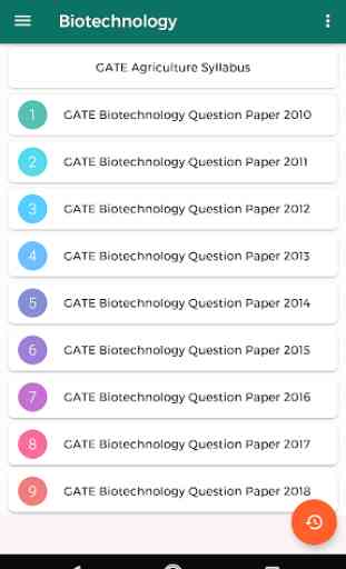GATE 9 years Biotechnology solved Papers 1