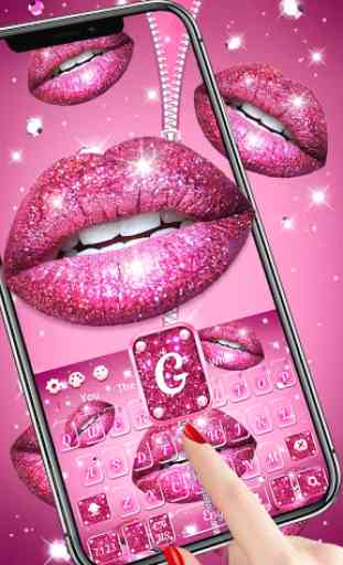 Glitter Sexy Lips keyboard 2