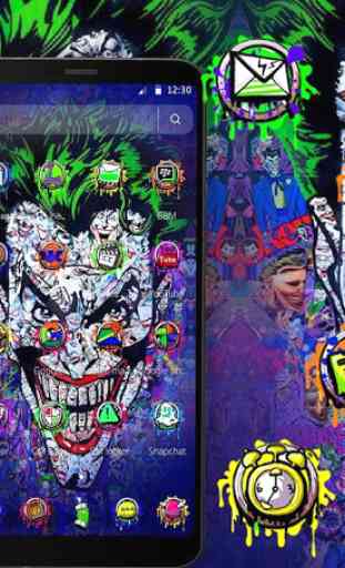 Green Creepy Graffiti Joker Theme 2
