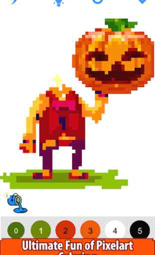 Halloween Pixel Art:Paint by Number, Coloring Book 3