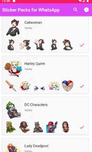 Harley Quinn stickers for Whatsapp 2