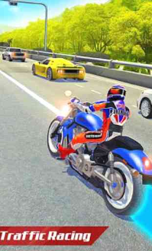 Light Bike Racer Highway Rider Traffic Racing Game 4