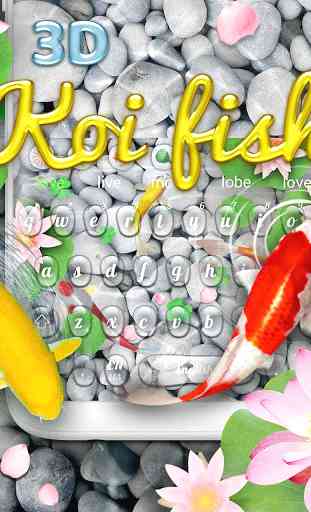 Live 3D Koi Fish Keyboard Theme 1