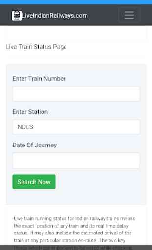 Live Indian Railway Status 1