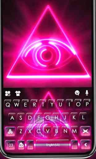 Neon Illuminati Keyboard Theme 1