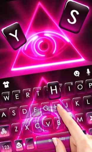 Neon Illuminati Keyboard Theme 2