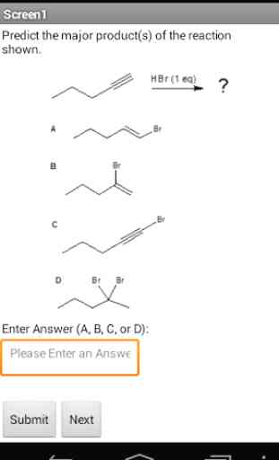 Organic Chem 1 Quiz - Addition 1