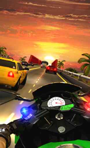 Police Bike Highway Rider: Traffic Racing Games 2