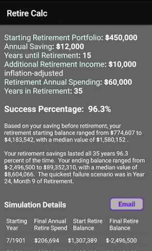 Retirement Investing Calculator Simulator - Retire 1