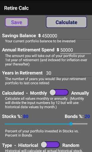 Retirement Investing Calculator Simulator - Retire 2