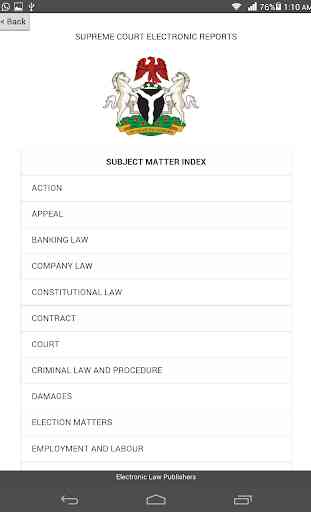 Supreme Court of Nigeria Electronic Reports 1