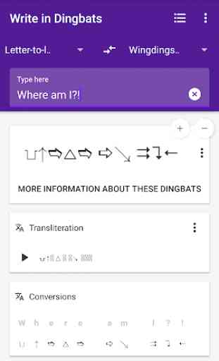 Write in Dingbats: Wingdings translator & keyboard 3