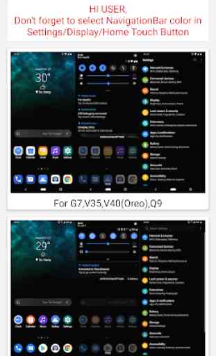 Android P Black Theme for LG G8 V50 V40 V35 G7 V30 1
