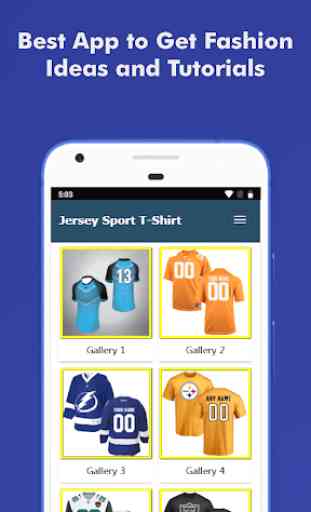 500 Jersey Sports T-Shirt Design Ideas Offline 1