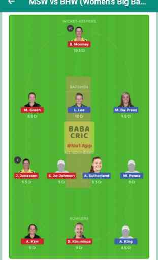 Baba Cric Best  Fantasy Cricket Prediction 2