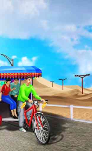 Bicycle Rickshaw Simulator 2019 : Taxi Game 2