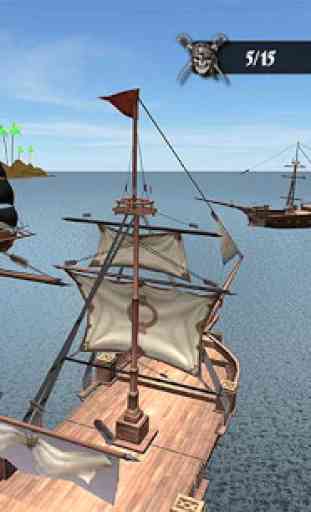 Caribbean Sea Outlaw Pirate Ship Battle 3D 1