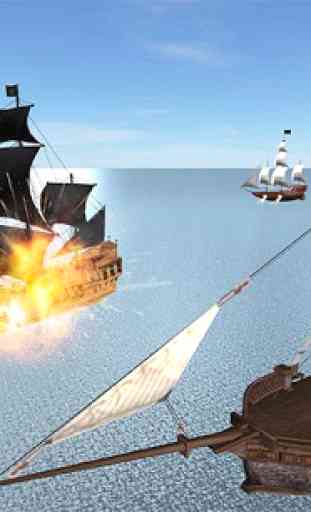 Caribbean Sea Outlaw Pirate Ship Battle 3D 2