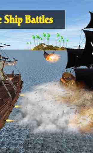 Caribbean Sea Outlaw Pirate Ship Battle 3D 3