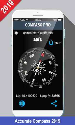Compass Pro Android: Digital Direction 360 Free 1