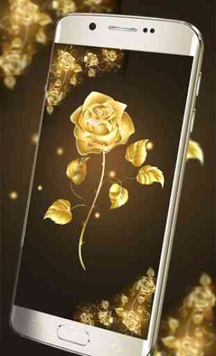 Gold Rose Live Wallpaper 1
