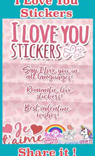 I Love You Stickers 1
