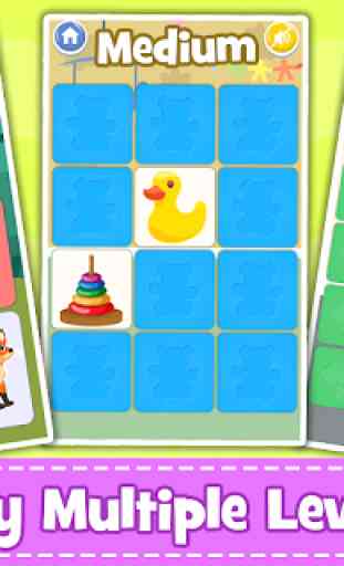 Memory Game for Kids : Animals, Preschool Learning 3