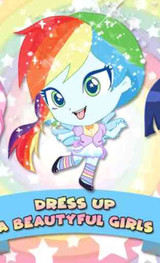 Mini Ponies Rainbow Pinkie Pony Dress Up 1