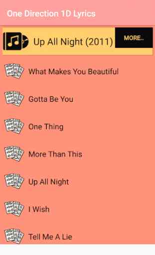 One Direction 1D Songs Lyrics: Album, EP & Singles 2