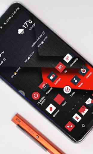 Red Black Theme for LG V30 V20 G6 G5 Oreo 2
