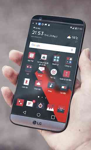 Red Black Theme for LG V30 V20 G6 G5 Oreo 3