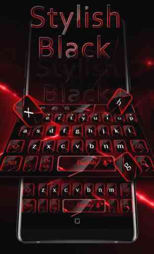Stylish Black Red Keyboard 1
