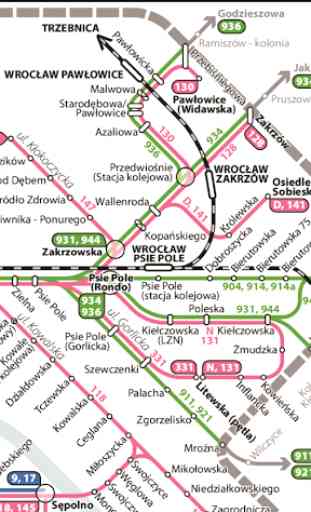 Wroclaw Tram & Bus Map 3