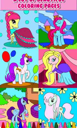 Pony Coloring Book Games for My Little Toddler Girls for Free 2