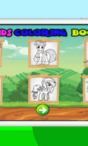 Pony Coloring Games for Girls - My Cute Pony Coloring Book for Little Kids and Toddler 1