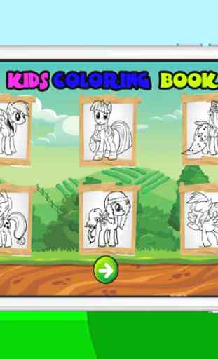 Pony Coloring Games for Girls - My Cute Pony Coloring Book for Little Kids and Toddler 4