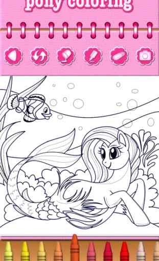 Pony Mermaid Games For Girls: My Little Coloring Book for Kids 3