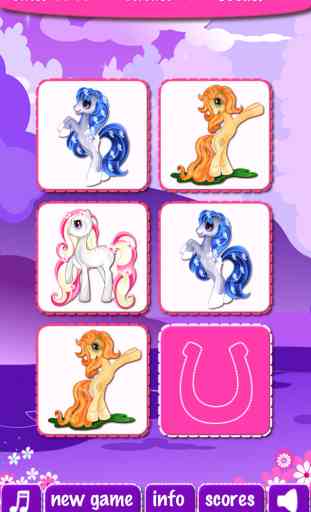 Pony Unicorn Memo Memories Matching Learning Kids Games for Girls and Toddlers 3