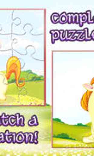 Princess Pony Puzzle - Animated Kids Jigsaw Puzzles with Princesses and Ponies! 2
