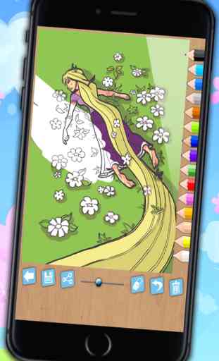 Paint and color Rapunzel- Educational game for girls princesses fingerprinting 2
